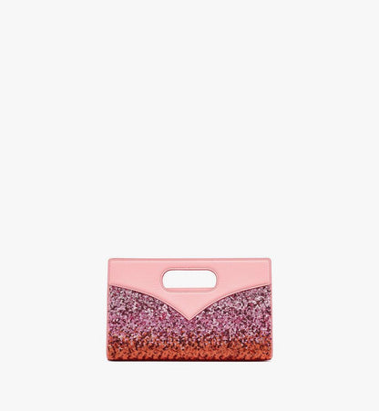 MWRFSAK06Q1001-Diamond Tote in Sequin Lamb Leather|SANGRIA SUNSET