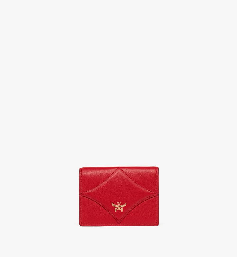 MYSEAAK01XC001-Diamond Wallet in Calf Leather|CANDY RED