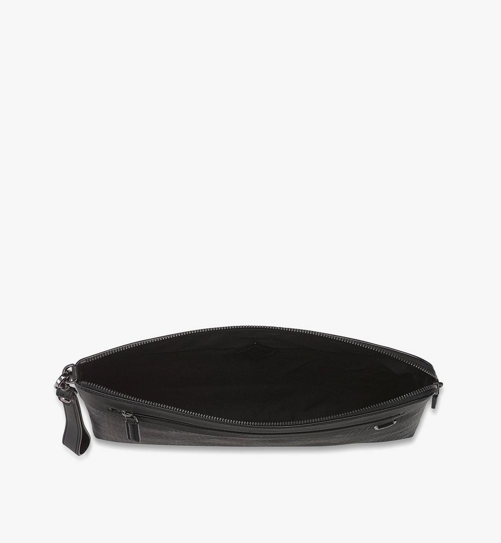 MXZGSAK02BK001-Diamond Wristlet Pouch in Visetos|BLACK
