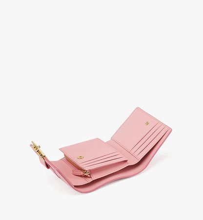 MYSESXT01PZ001-??Tracy Trifold Wallet in Visetos|SOFT PINK