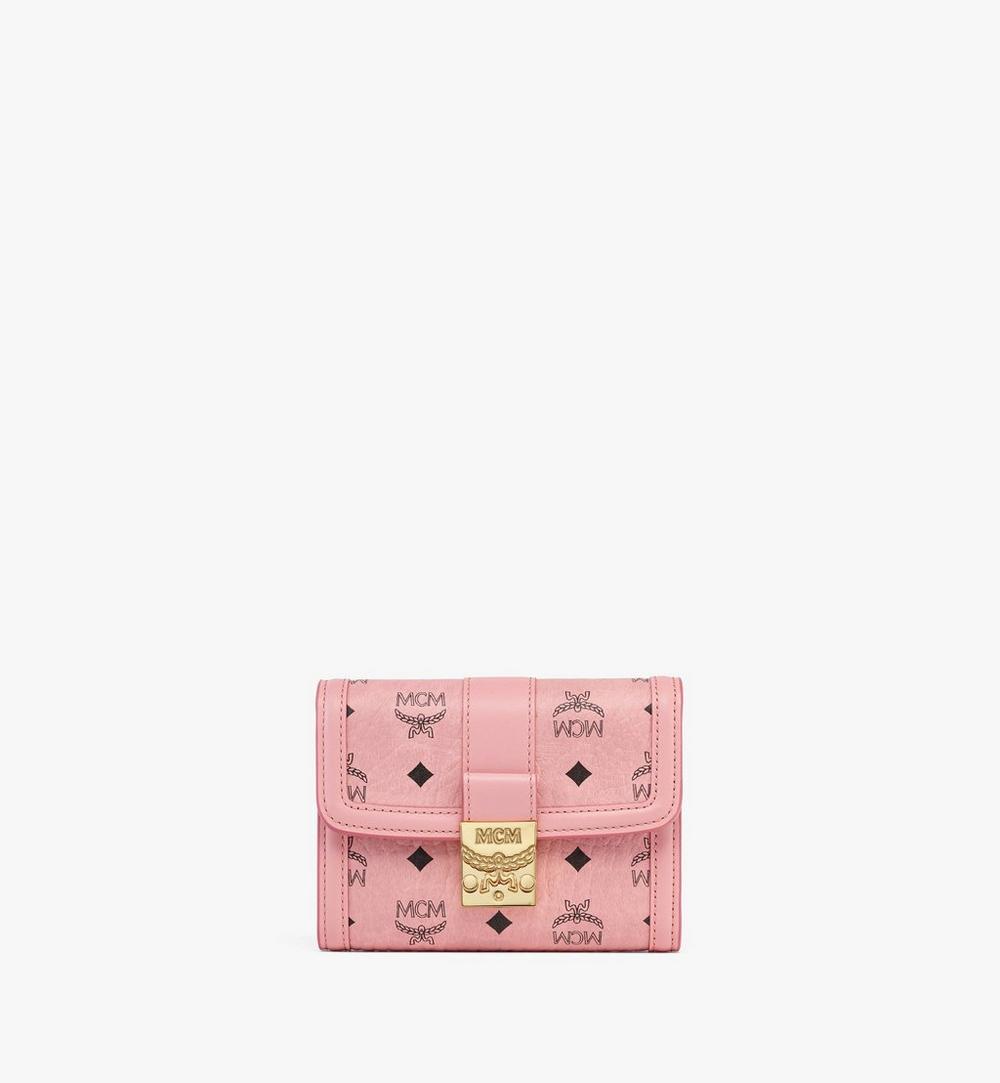 MYSESXT01PZ001-??Tracy Trifold Wallet in Visetos|SOFT PINK