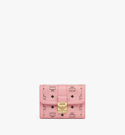 MYSESXT01PZ001-??Tracy Trifold Wallet in Visetos|SOFT PINK