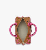 MWBFSEA01Q1001-Ella Boston Bag in Cubic Coral Visetos|SANGRIA SUNSET