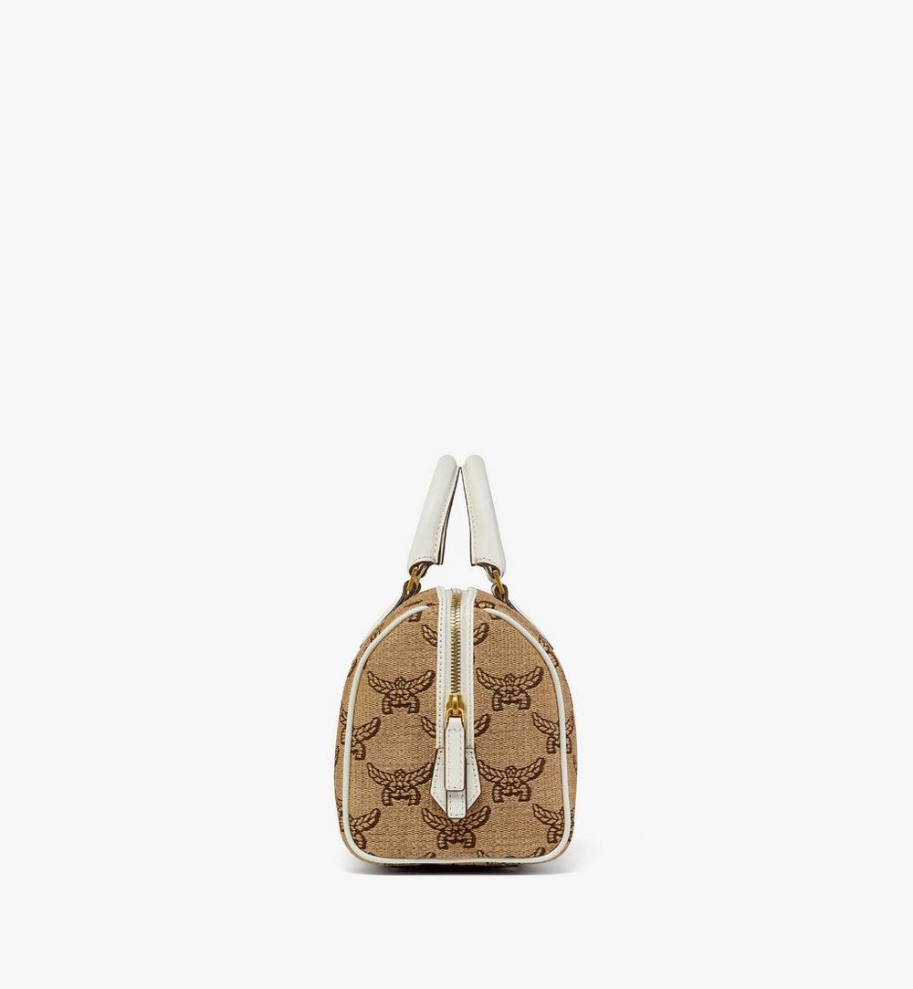 MWBFSEA04IN001-Ella Boston Bag in Lauretos Raffia Jacquard|NATURAL
