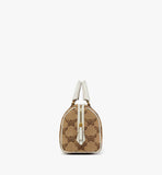 MWBFSEA04IN001-Ella Boston Bag in Lauretos Raffia Jacquard|NATURAL