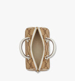 MWBFSEA04IN001-Ella Boston Bag in Lauretos Raffia Jacquard|NATURAL