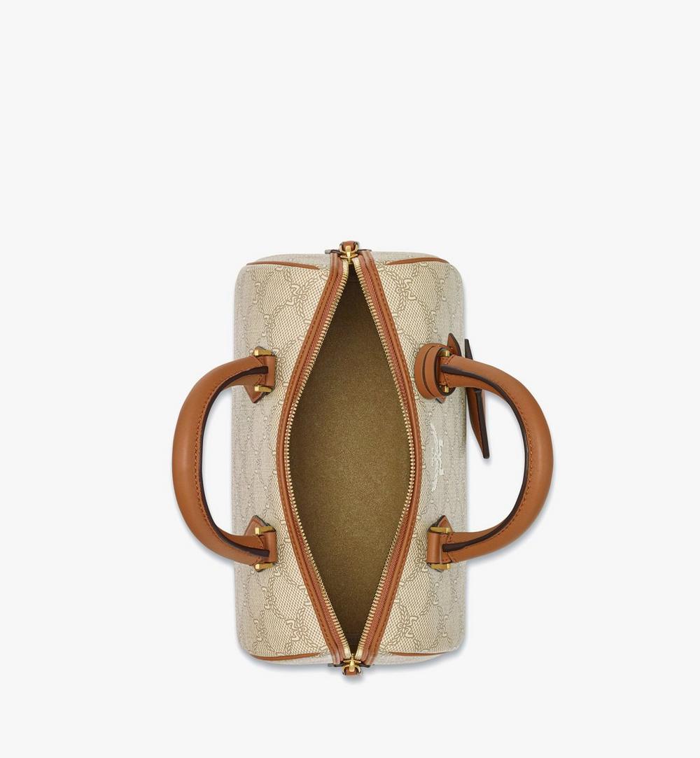 MWBESEA08I9001-Ella Boston Bag in Lauretos|OATMEAL