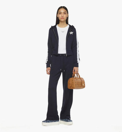 MWBESEA02CO001-Ella Boston Bag in Visetos|COGNAC