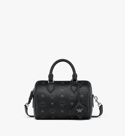 MWBFAEA03BK001-Ella Boston Bag in Visetos|BLACK