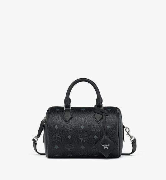 MWBFAEA03BK001-Ella Boston Bag in Visetos|BLACK