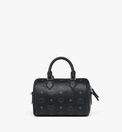 MWBFAEA03BK001-Ella Boston Bag in Visetos|BLACK