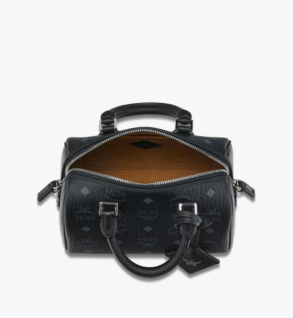 MWBFAEA03BK001-Ella Boston Bag in Visetos|BLACK