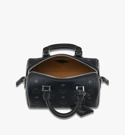MWBFAEA03BK001-Ella Boston Bag in Visetos|BLACK