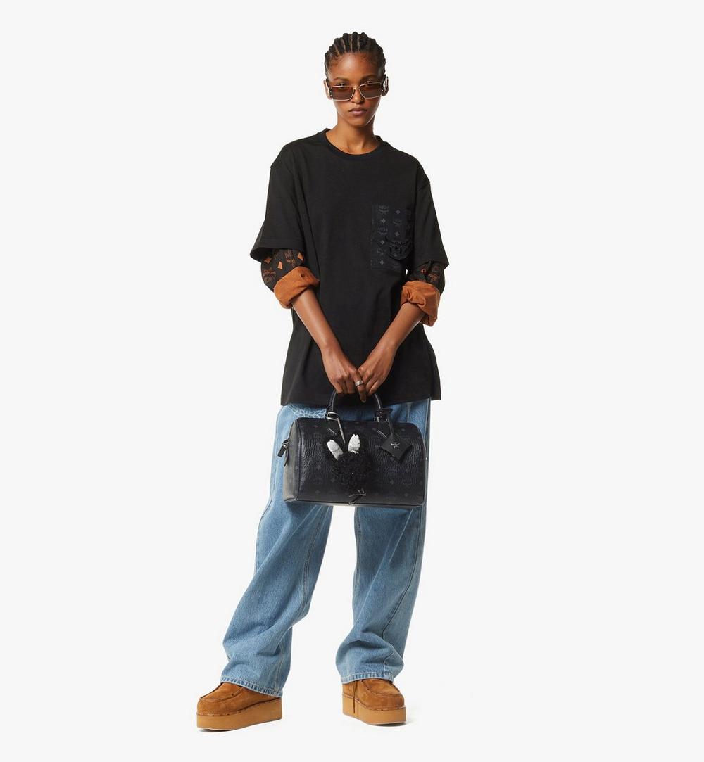 MWBGSEA01BK001-Ella Boston Bag in Visetos|