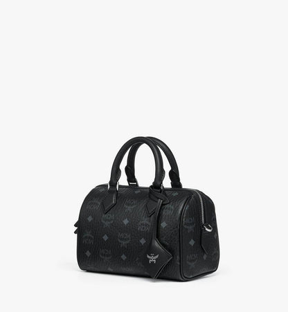 MWBFAEA03BK001-Ella Boston Bag in Visetos|BLACK