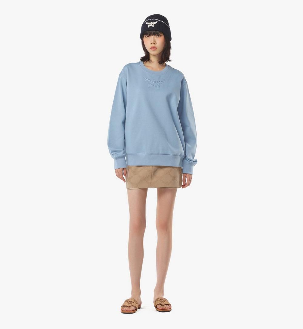 MHAESBC01L800S-Essential Laurel Ponte Sweatshirt|DELLA ROBBIA BLUE