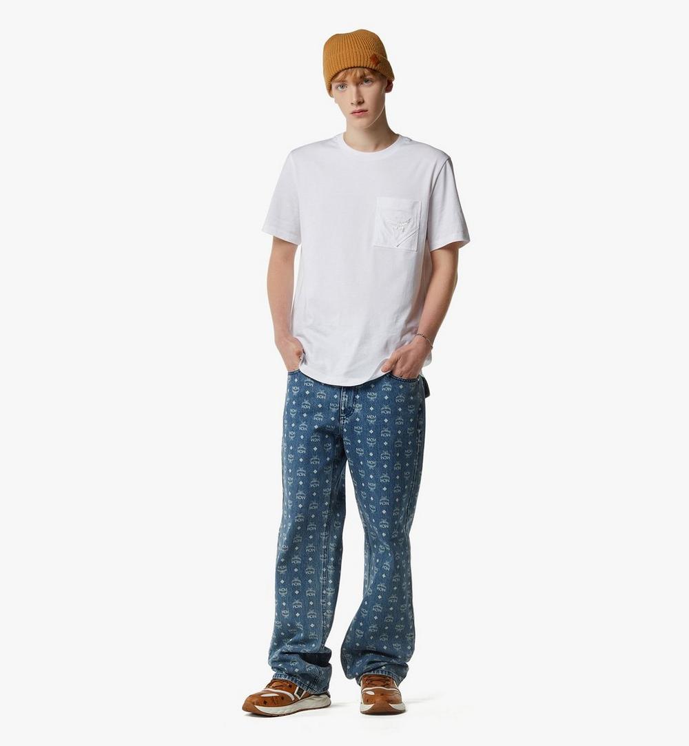 MHTESBC02WT00L-Essential Logo Pocket T-Shirt in Organic Cotton|White