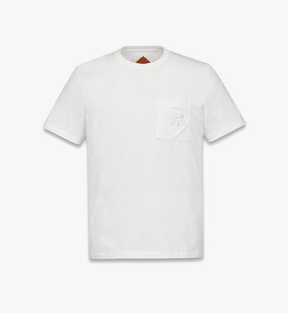 MHTESBC02WT00L-Essential Logo Pocket T-Shirt in Organic Cotton|White