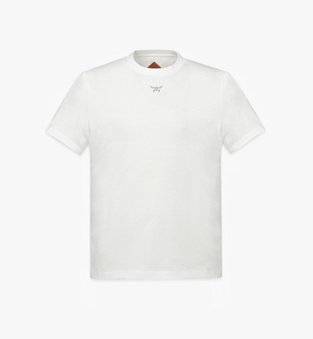 MHTESBC01WT00L-Essential Logo Print T-Shirt in Organic Cotton|White