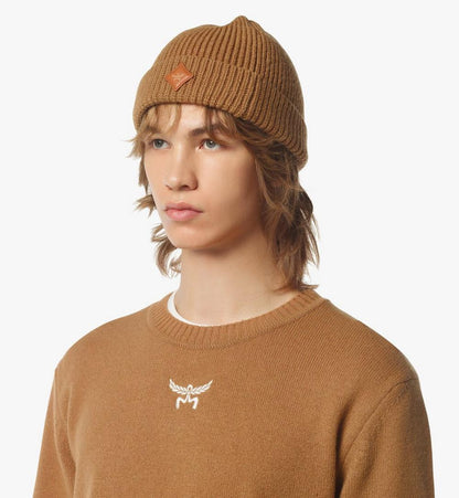 MEHFSBC01CO001-Essential Wool Beanie|COGNAC