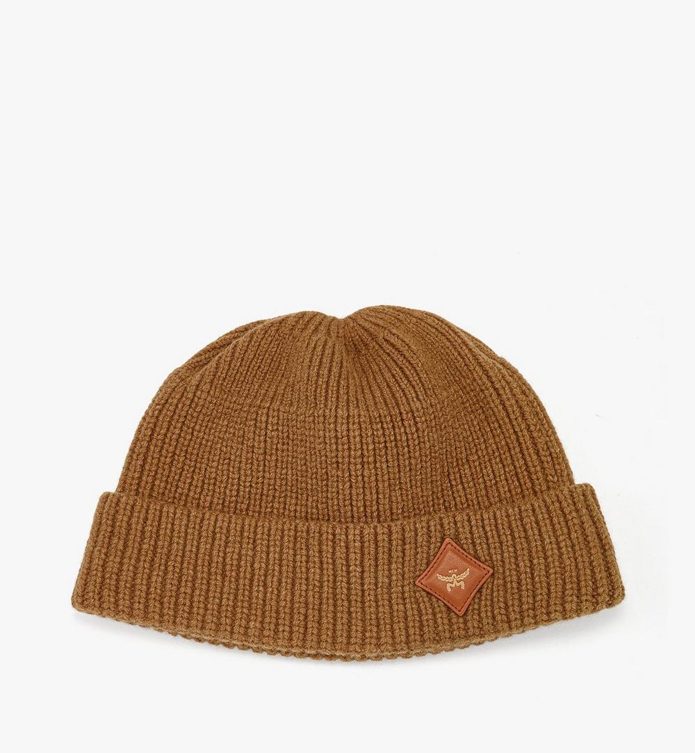 MEHFSBC01CO001-Essential Wool Beanie|COGNAC