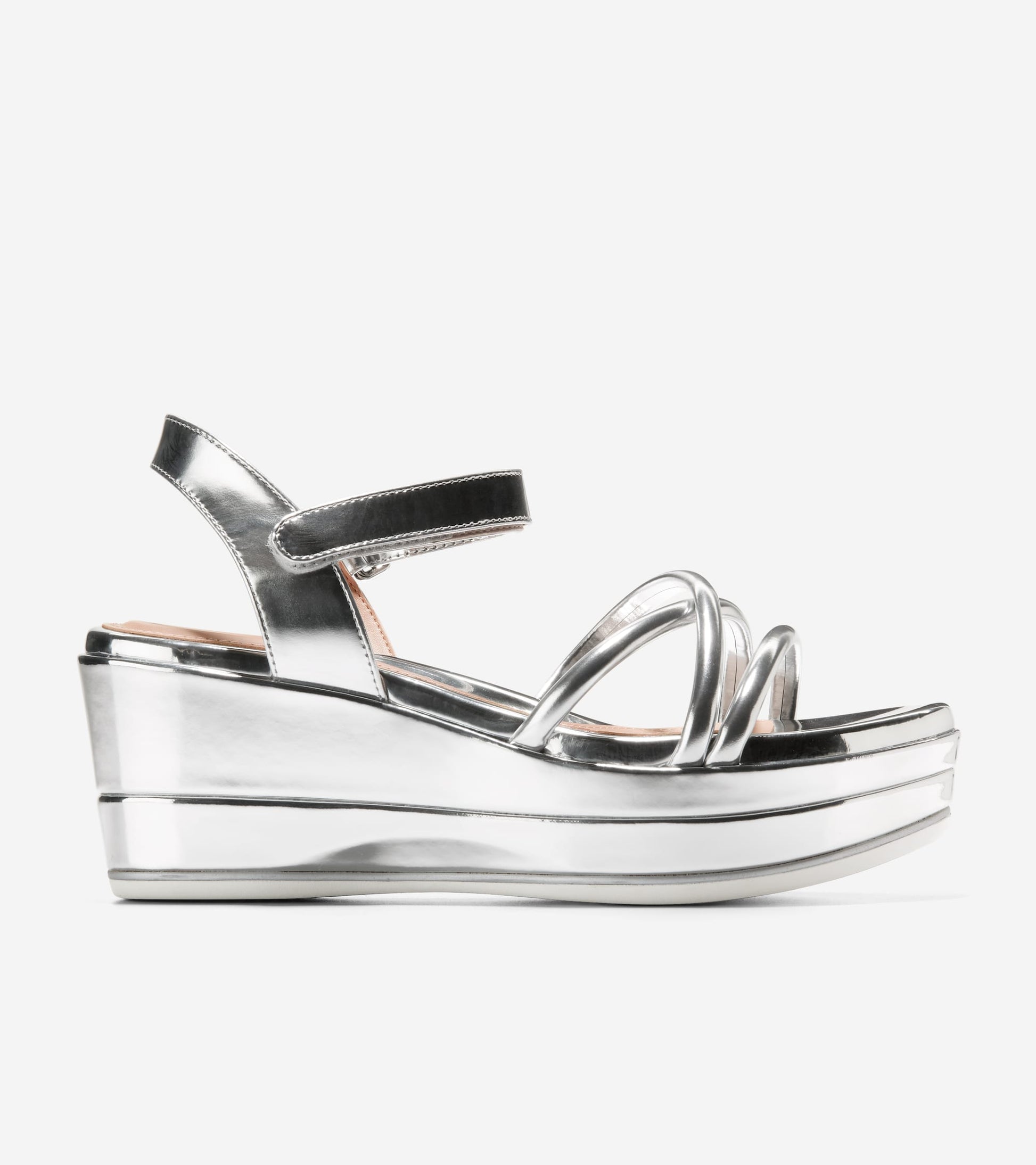 w27009-Women's Grand Ambition Addison Flatform Wedge-Silver Specchio