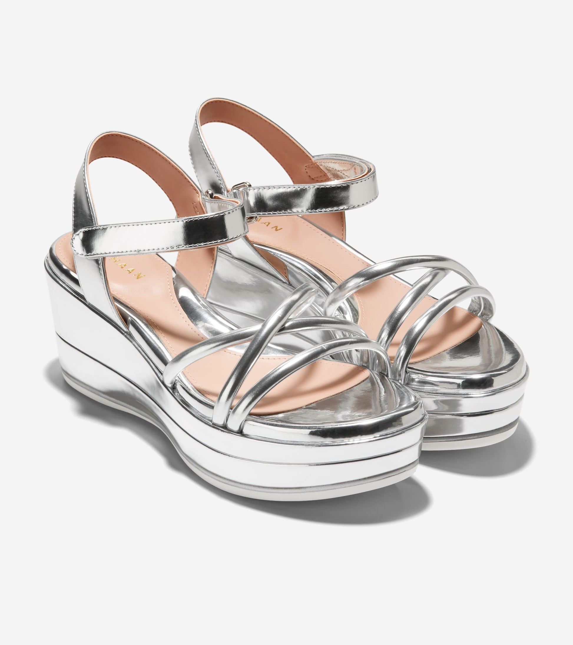 w27009-Women's Grand Ambition Addison Flatform Wedge-Silver Specchio