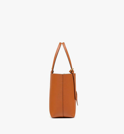 MWPESAC04CO001-Himmel Shopper in Embossed Logo Leather|COGNAC