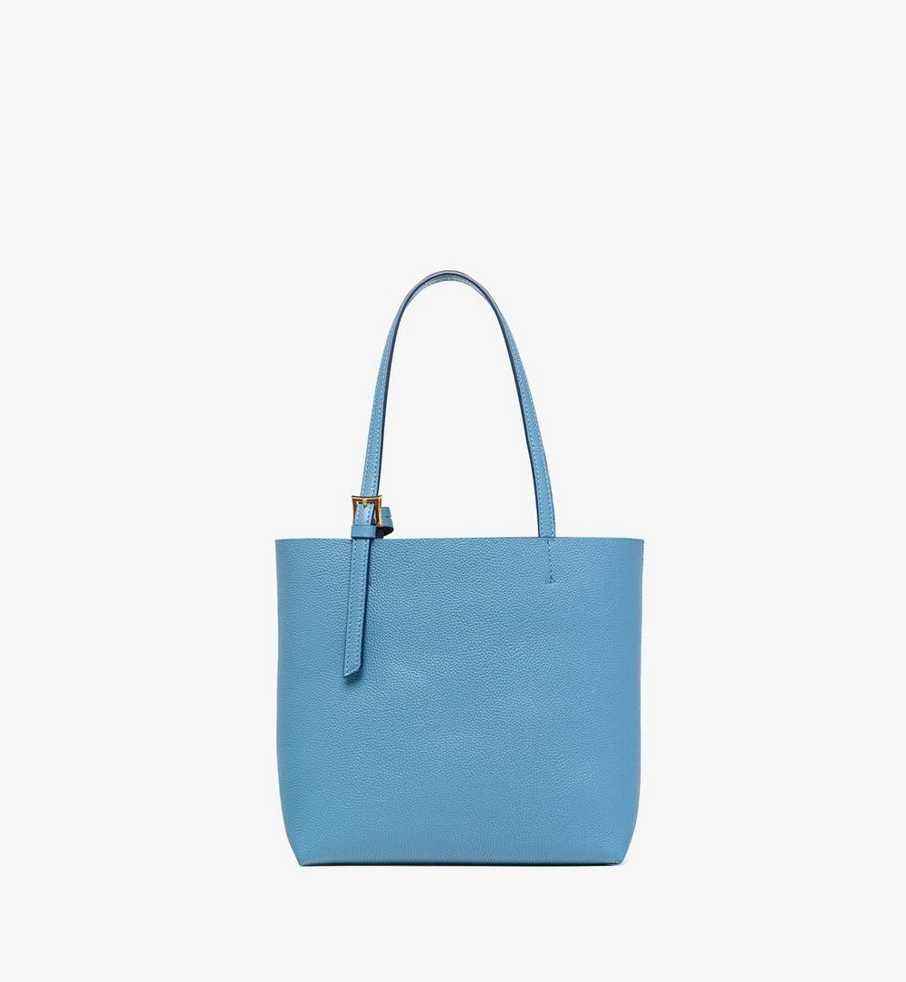 MWPESAC04E4001-Himmel Shopper in Embossed Logo Leather|BLUE HEAVEN