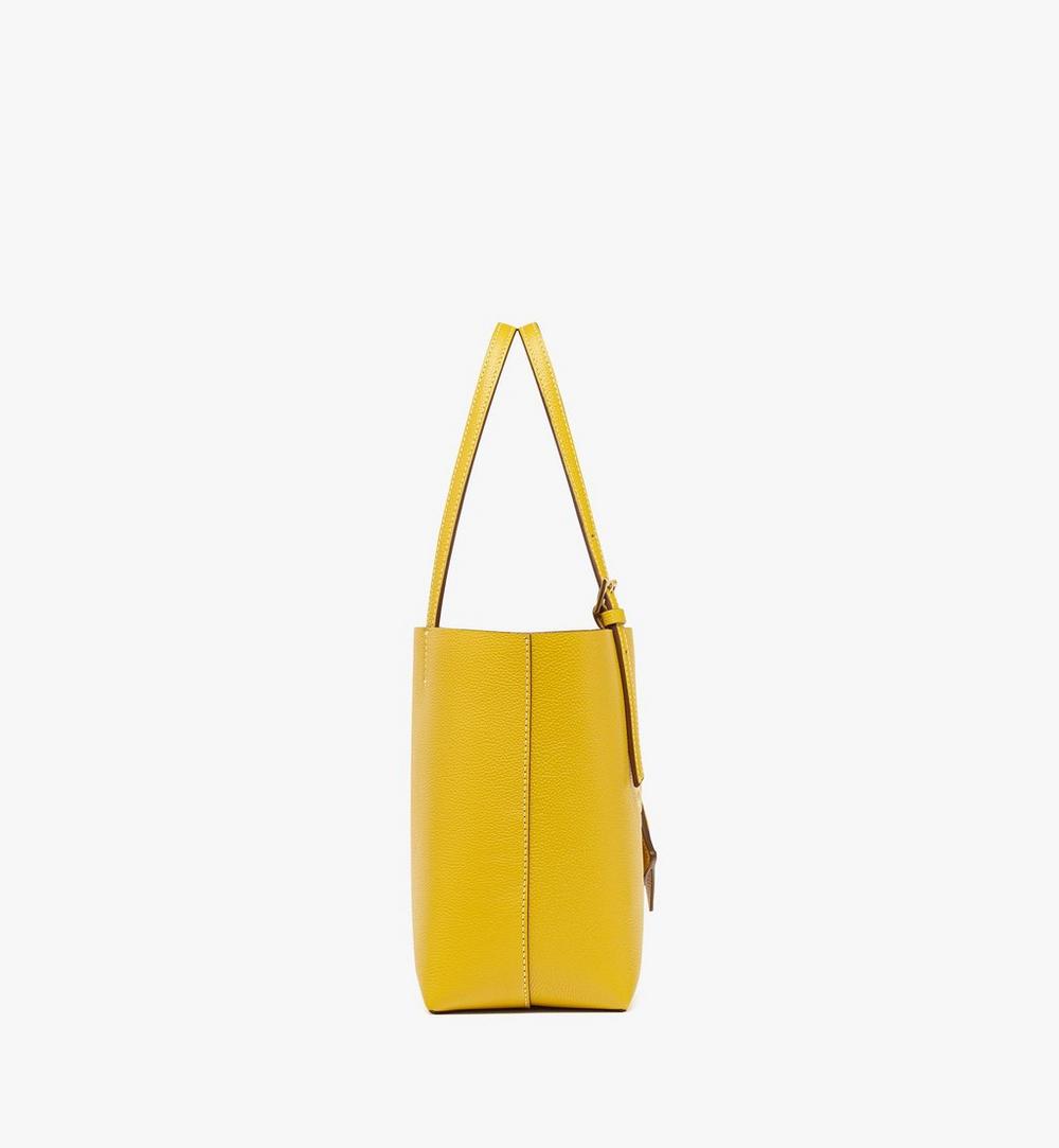 MWPESAC04Y9001-Himmel Shopper in Embossed Logo Leather|LEMON GOLD