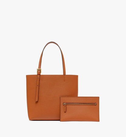 MWPESAC04CO001-Himmel Shopper in Embossed Logo Leather|COGNAC