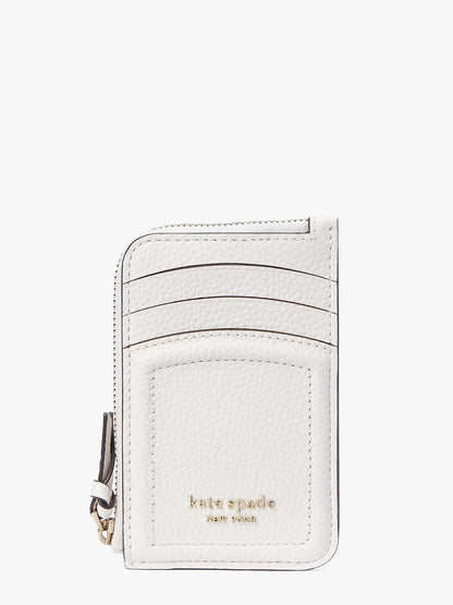k5611_Knott Zip Cardholder_Cream.