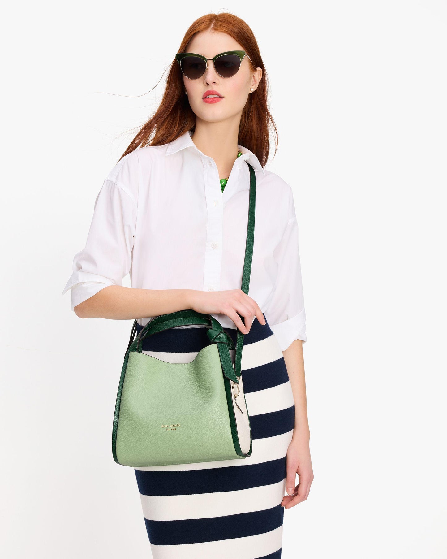 k6553-Knott Colorblocked Medium Crossbody Tote-Beach Glass Multi