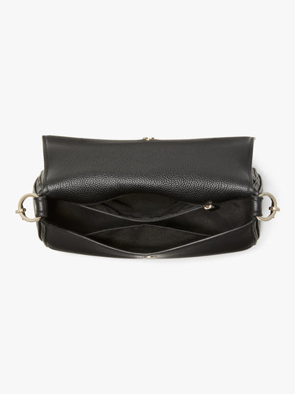 K6577-hudson medium convertible shoulder bag-Black