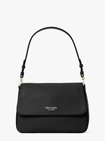 K6577-hudson medium convertible shoulder bag-Black
