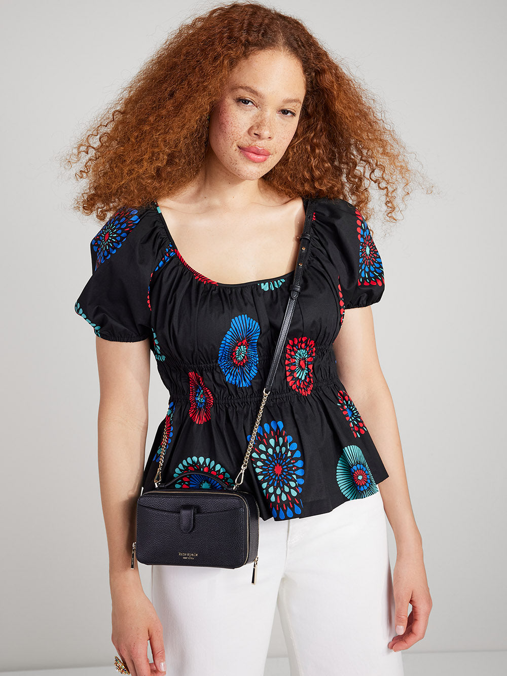 K6725-hudson double zip crossbody-Black
