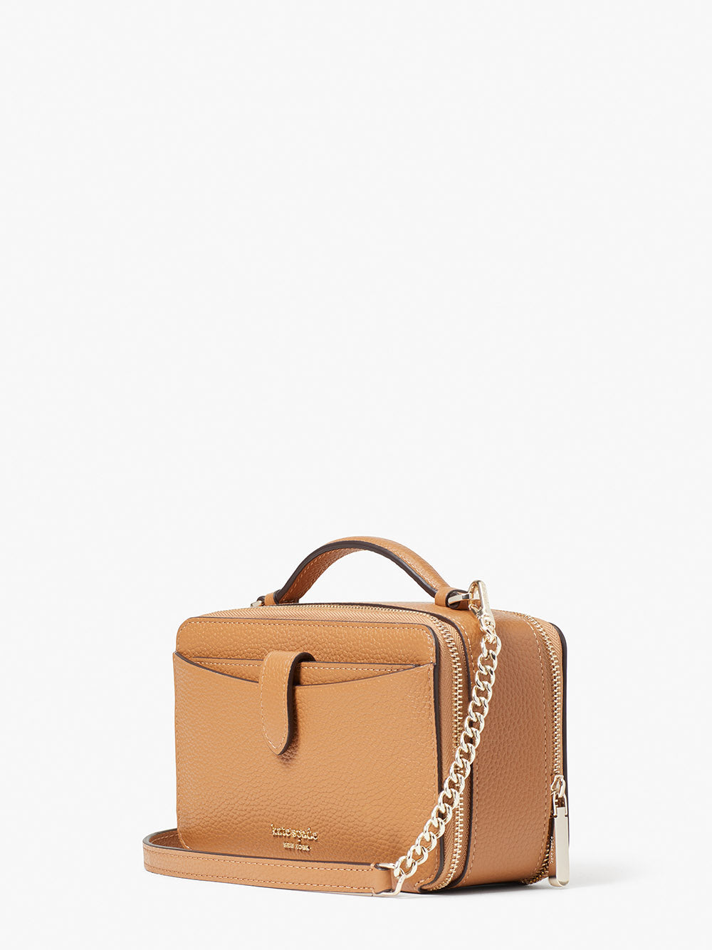 K6725-hudson double zip crossbody-Lavender Frost