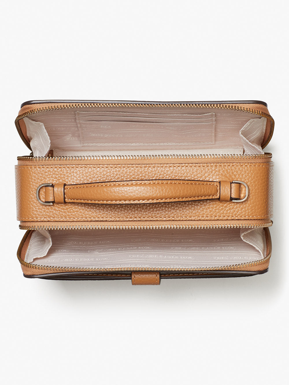 K6725-hudson double zip crossbody-Lavender Frost