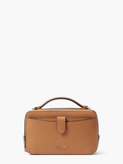 K6725-hudson double zip crossbody-Lavender Frost
