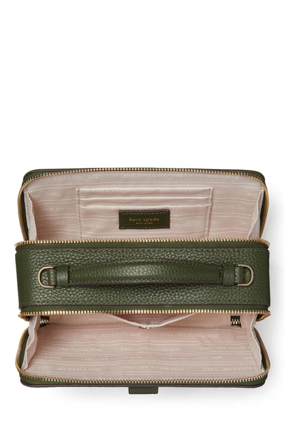 K6725-hudson double zip crossbody-Bonsai Tree