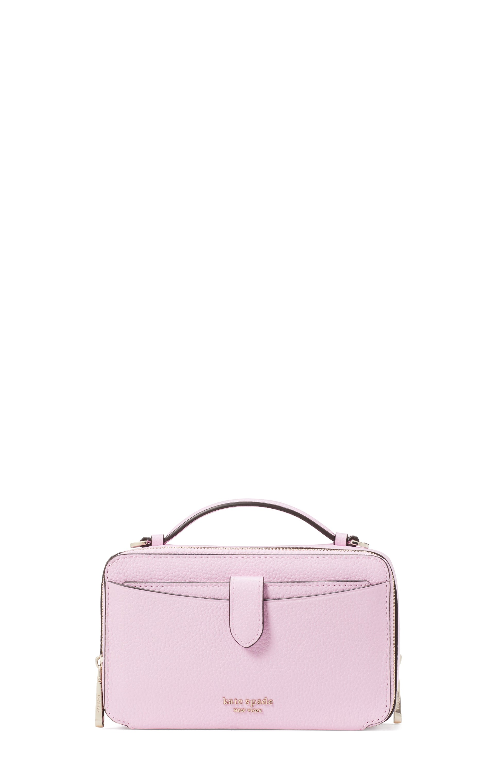 K6725-hudson double zip crossbody-Lavender Frost
