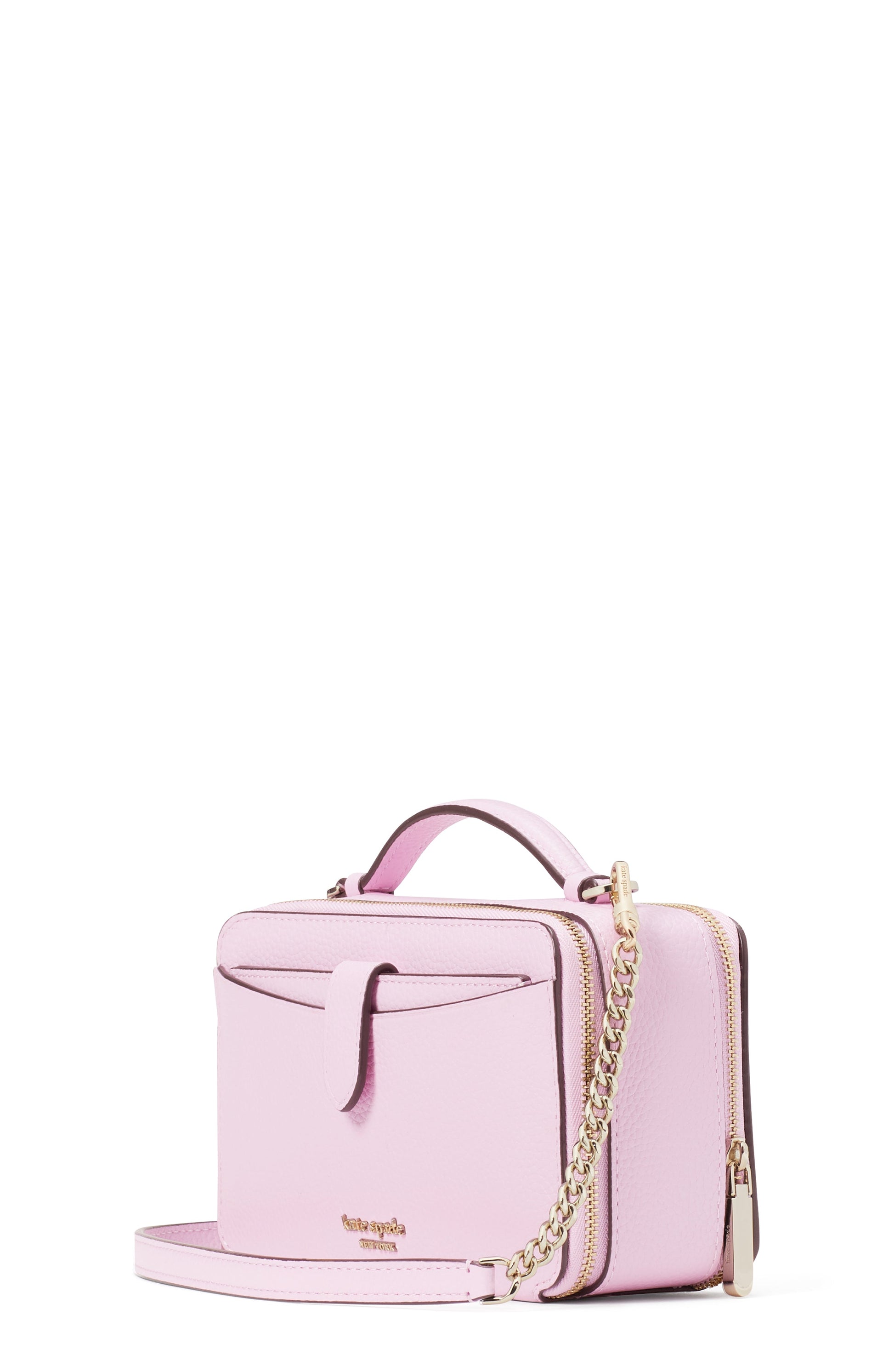 K6725-hudson double zip crossbody-Lavender Frost