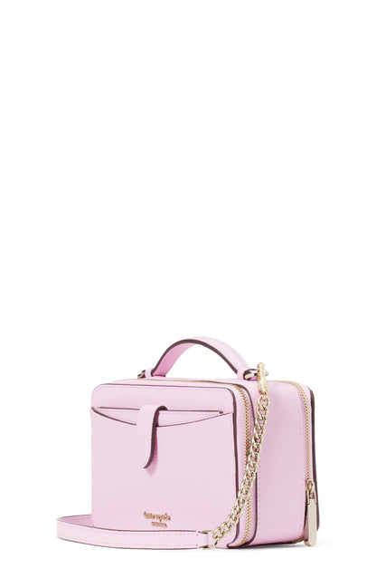 K6725-hudson double zip crossbody-Lavender Frost