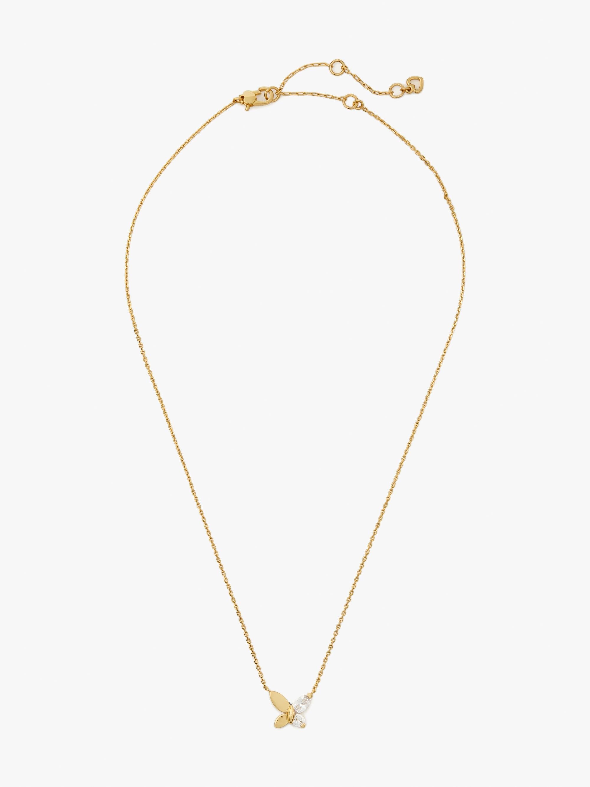 K7547-Social Butterfly Mini Pendant-Clear/Gold