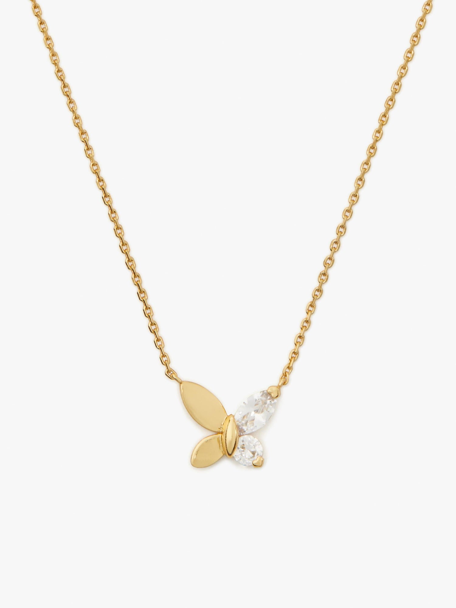 K7547-Social Butterfly Mini Pendant-Clear/Gold
