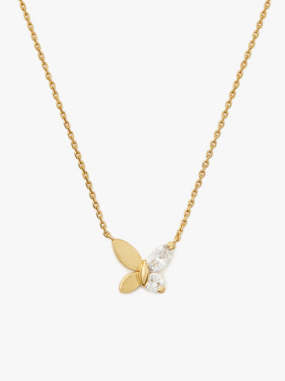 K7547-Social Butterfly Mini Pendant-Clear/Gold