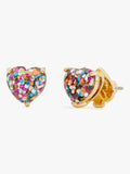 k7581_my love glitter heart studs_Multi Glitter