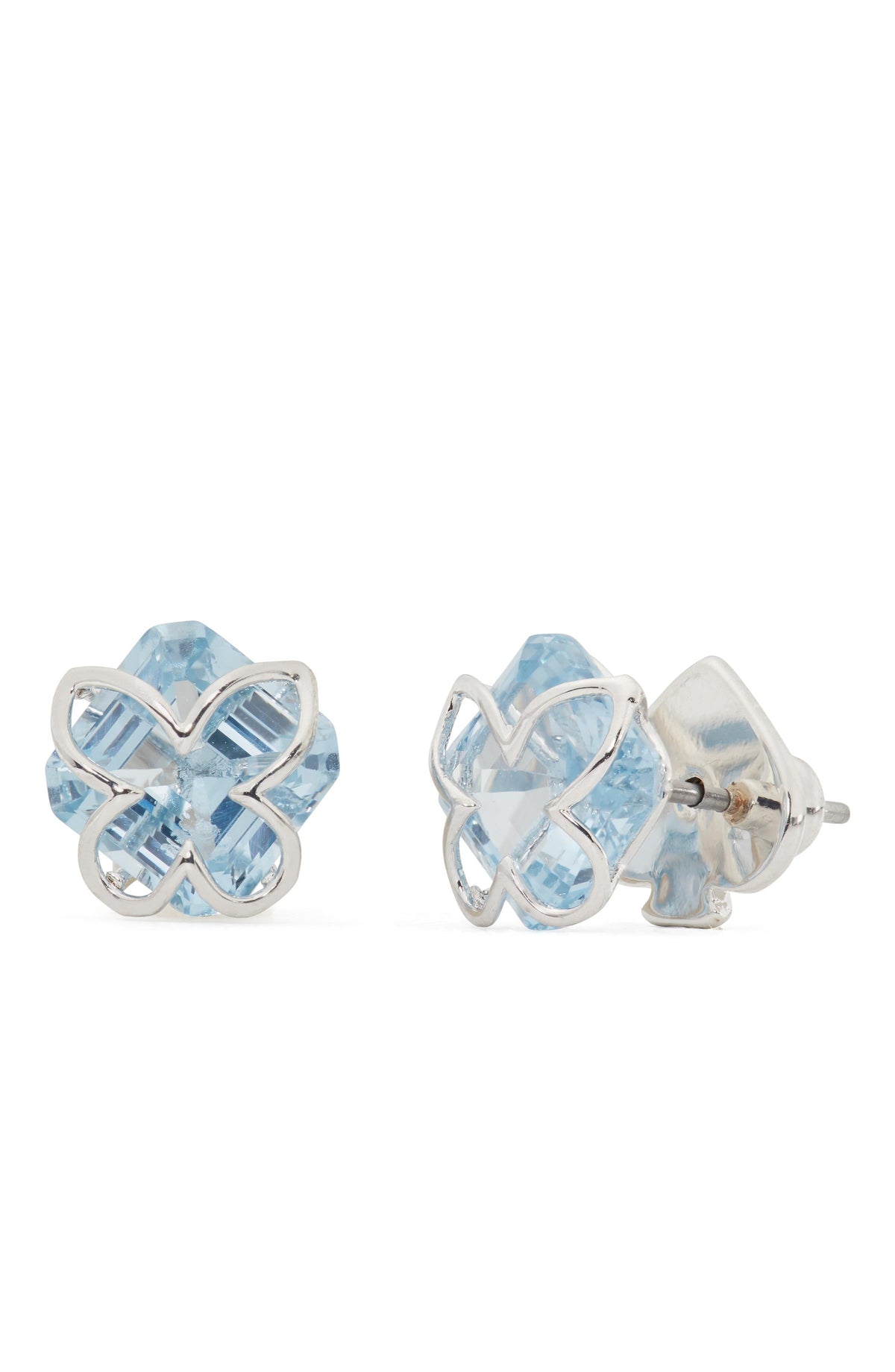 K7614-BUTTERFLY STUDS-Aquamarine