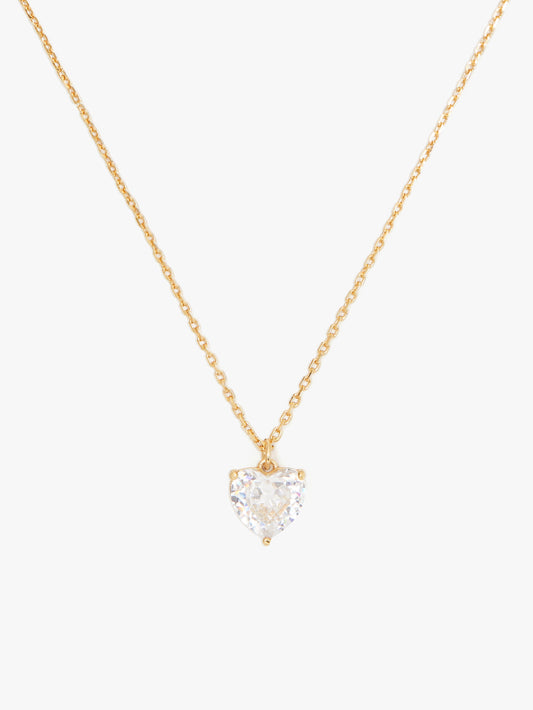 K7624-my love april heart pendant-Clear/Gold