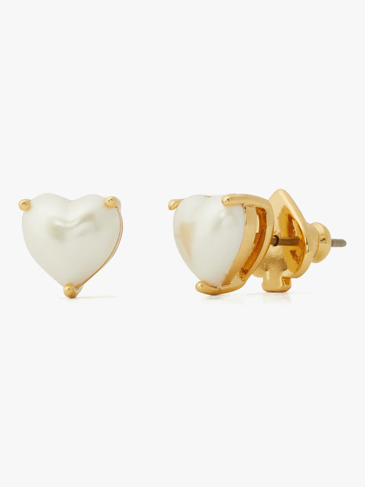 K8001-My Love Heart Studs-Pearl